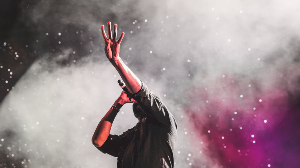 singer on stage